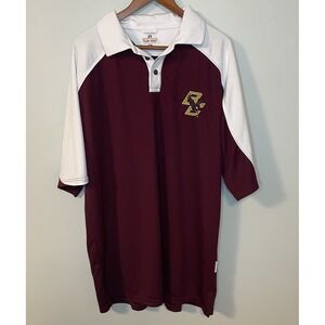 Boston College Eagles Russell Athletic Team Issued Polo Shirt Size XL Red